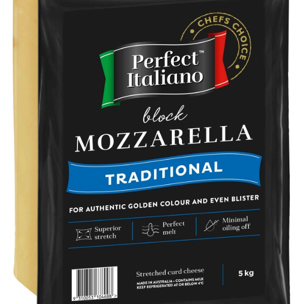 Mozzarella Block 5kg Perfect Italiano Atmos Foods