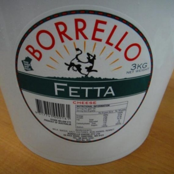 Feta Cheese 3kg - Borello