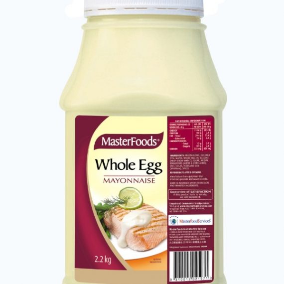 Whole Egg Mayonnaise ( Masterfoods 2.2kg )
