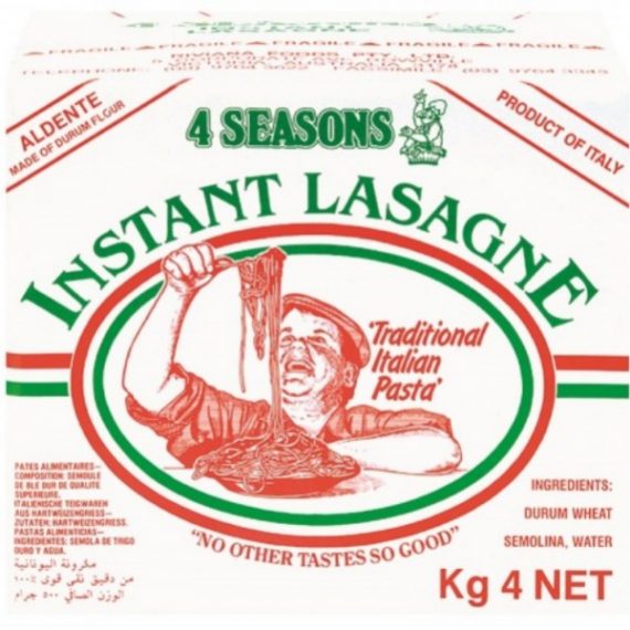 Lasagne Sheets 4kg (Four Seasons)