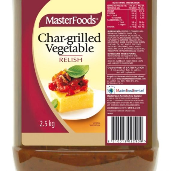 Vegetable Relish Chargrilled 2.5kg (Masterfoods)